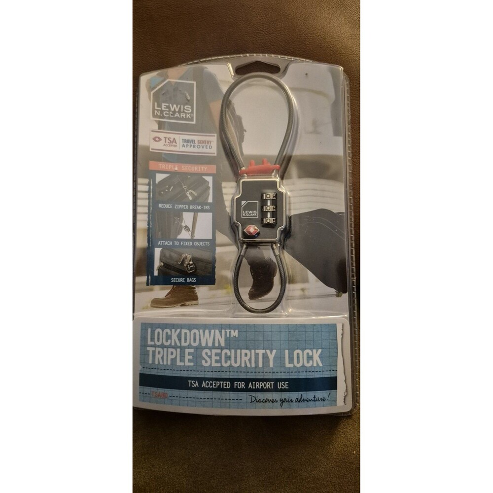 New Lewis N. Clark Cable Luggage Lock | TSA Approved Travel  Triple Security New